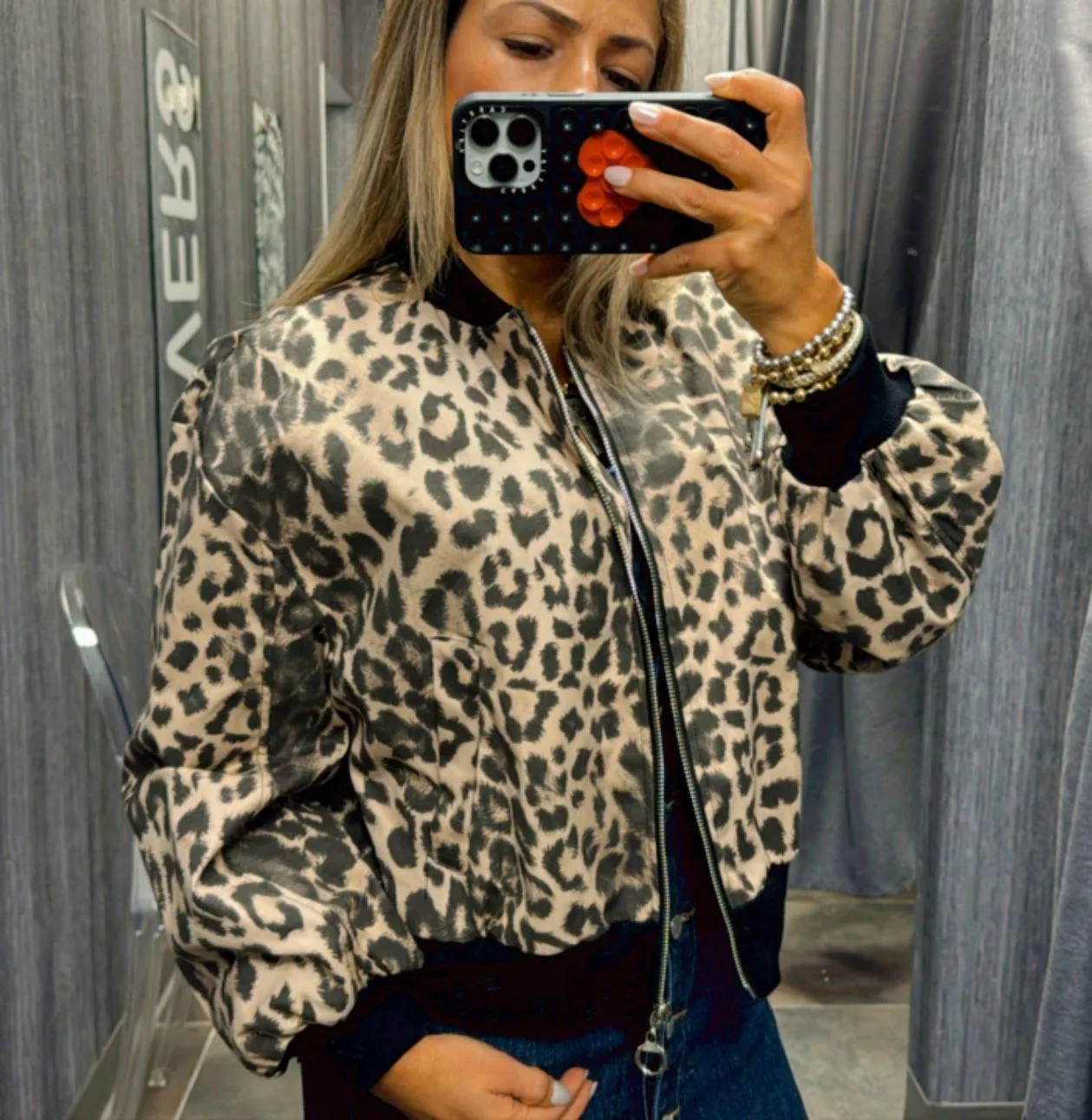 6218 Leopard bomber jacket