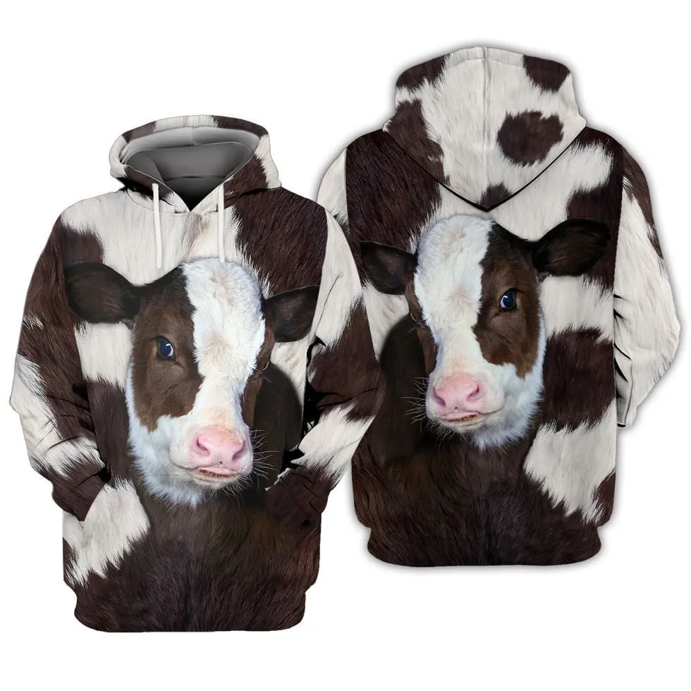Dairy Cow Pattern 3D Full Print Sweatshirt Christmas Shirts