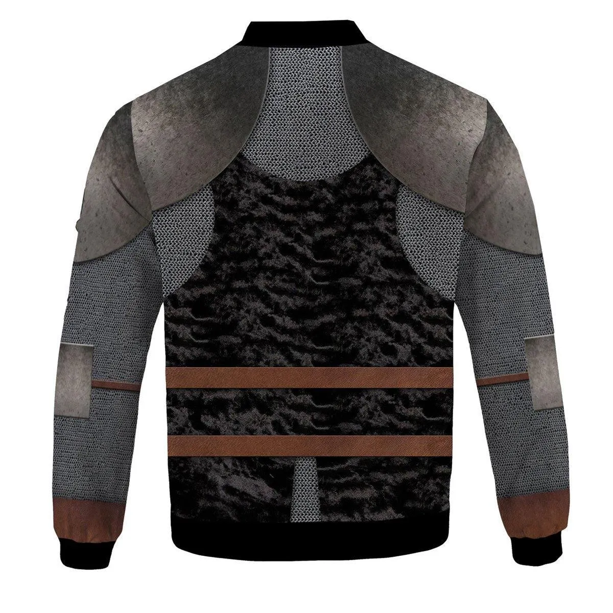 Heraldic Knight Black Bomber Jacket