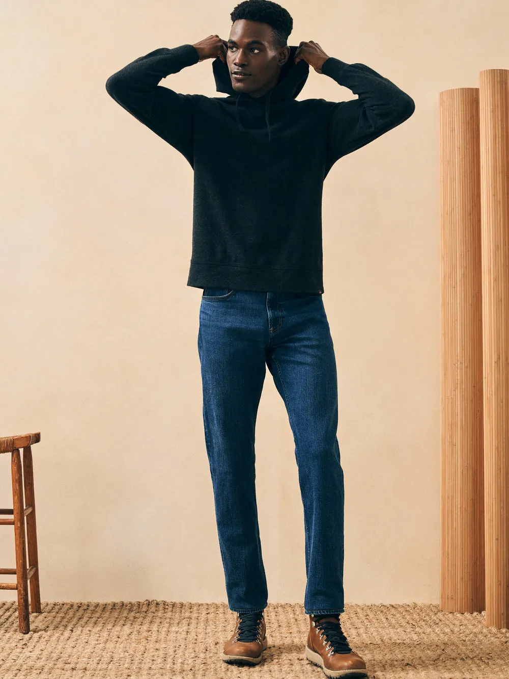 Legend Sweater Hoodie in Heathered Black Twill
