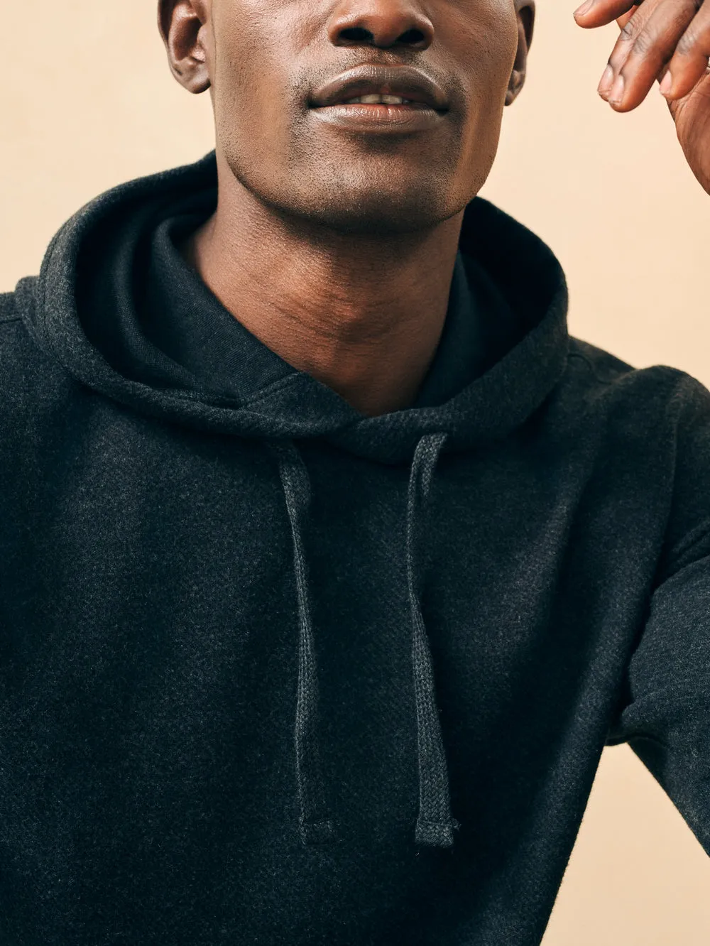 Legend Sweater Hoodie in Heathered Black Twill