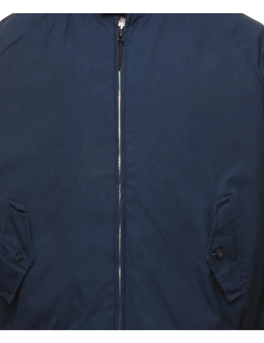 Navy Zip-Front Bomber Jacket - L