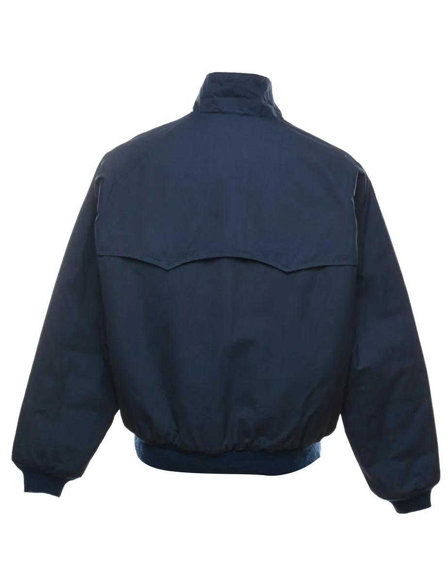 Navy Zip-Front Bomber Jacket - L