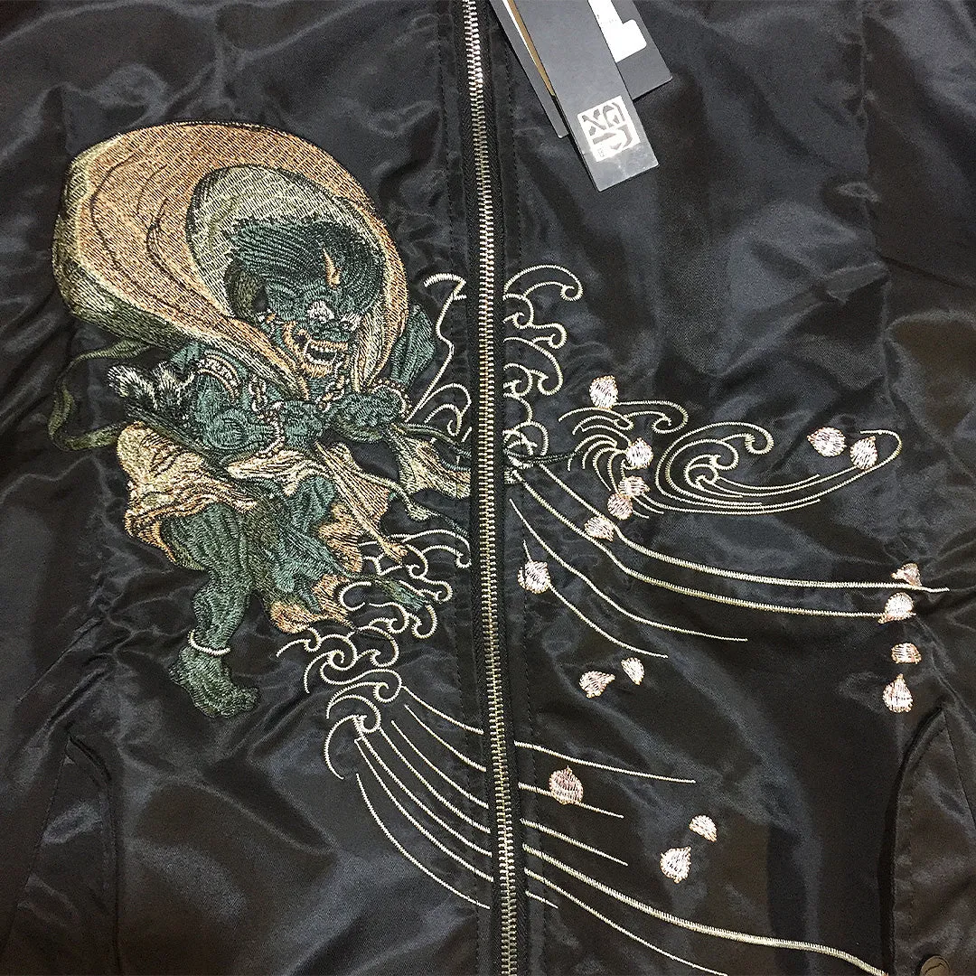 Oni Sukajan Embroidered Bomber Jacket
