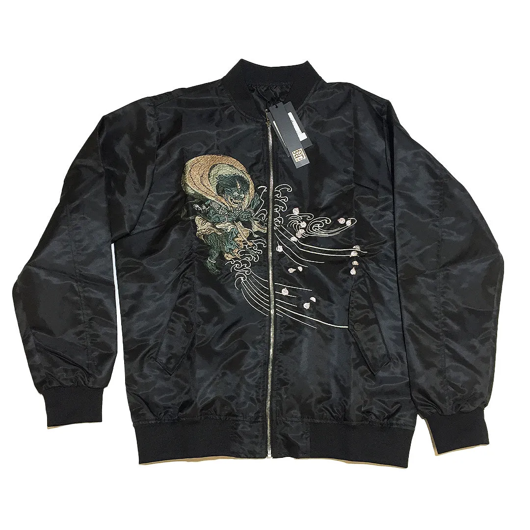 Oni Sukajan Embroidered Bomber Jacket