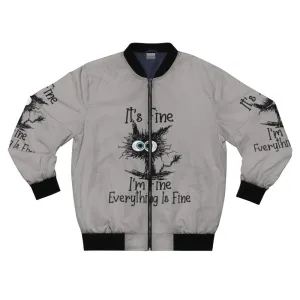 "Fine Funny Cat Bomber Jacket for Men & Women"