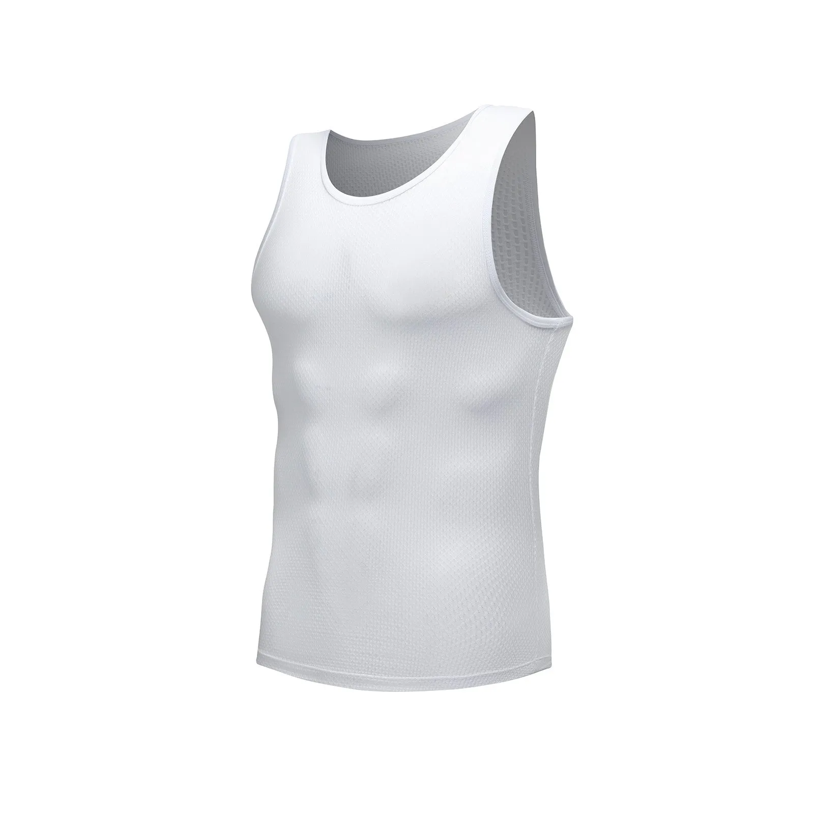 Santic Srui Men Cycling Vest Sleeveless Bike Base Layer White