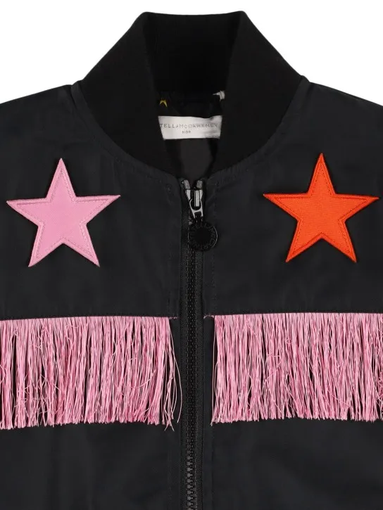 Stella McCartney Kids   Poly twill satin bomber jacket 