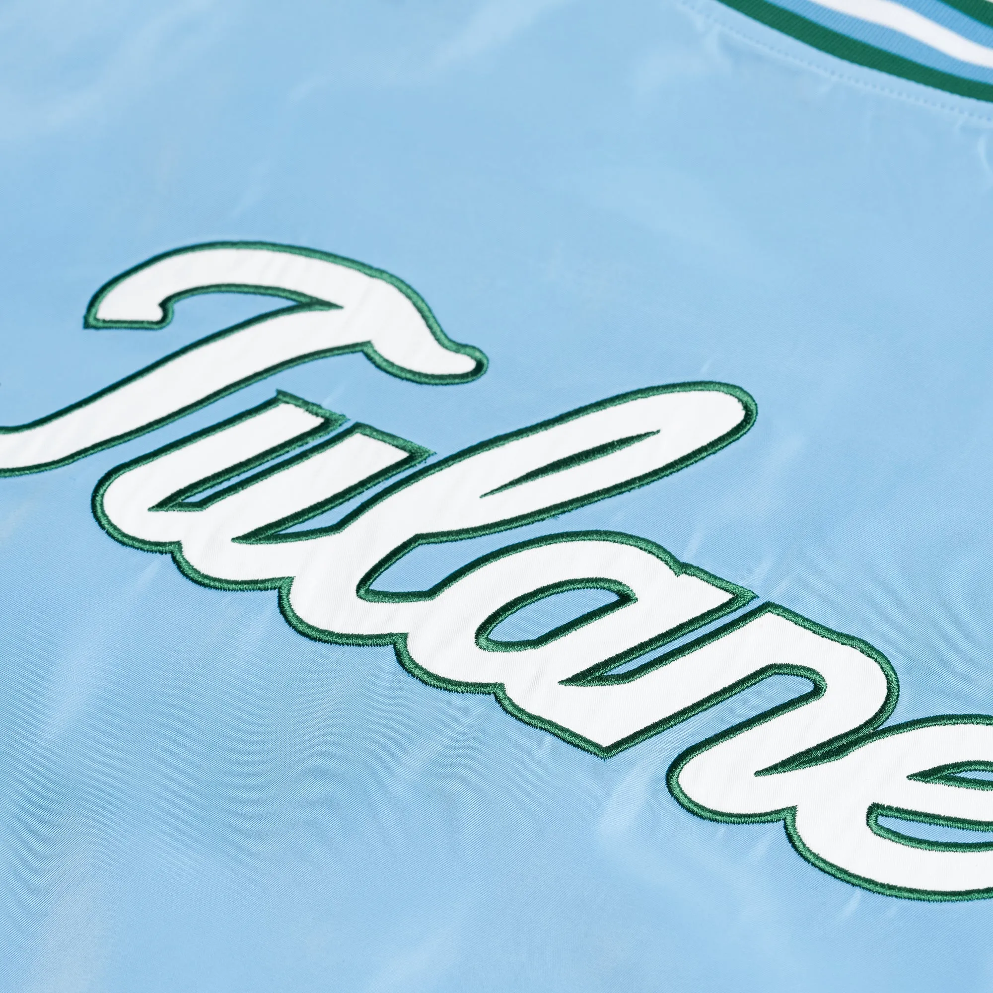 Tulane Green Wave Script Vintage-Inspired Bomber Jacket