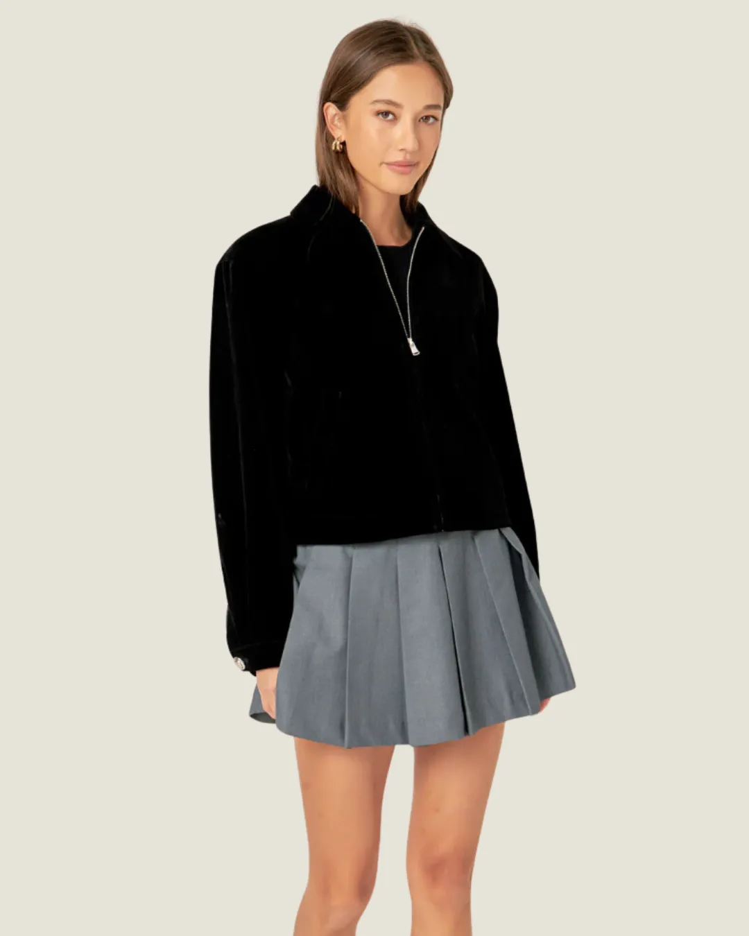 Velvet Bomber Jacket